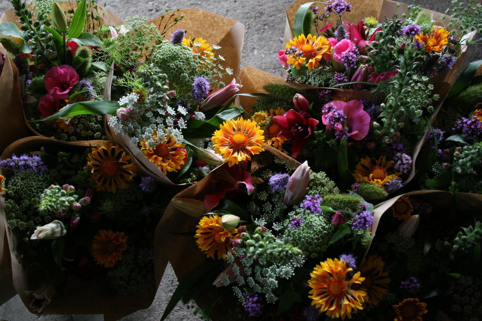 Seasonal market bouquets