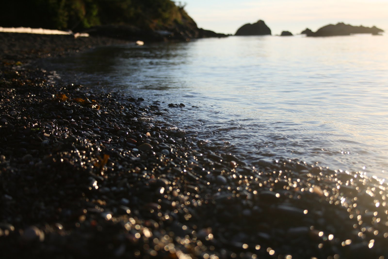 A rocky ocean beach