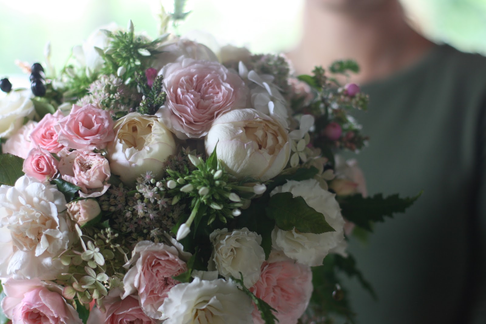 A seasonal bridal bouquet