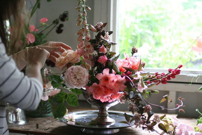 Arranging a seasonal bouquet
