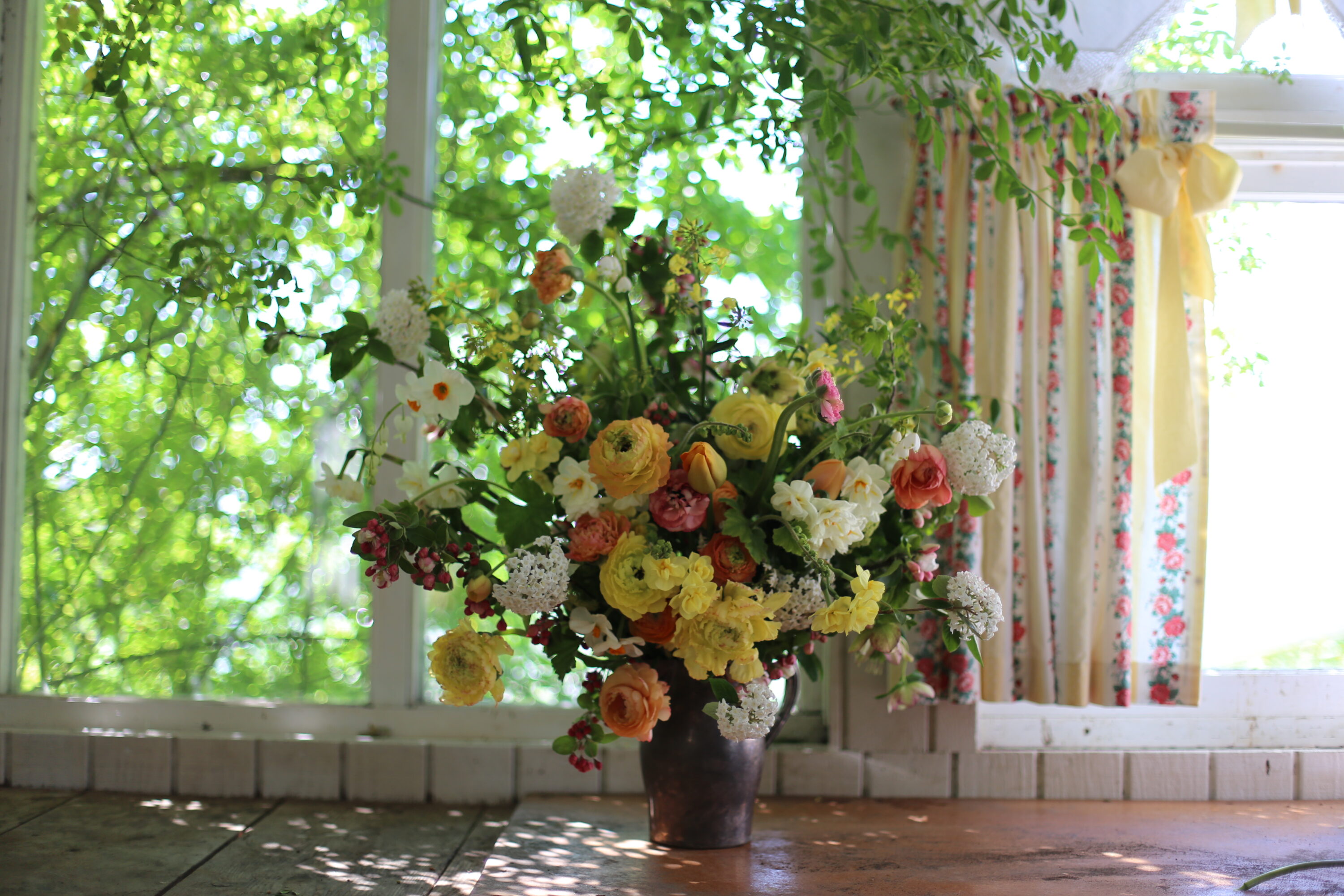 A bouquet of seasonal flowers