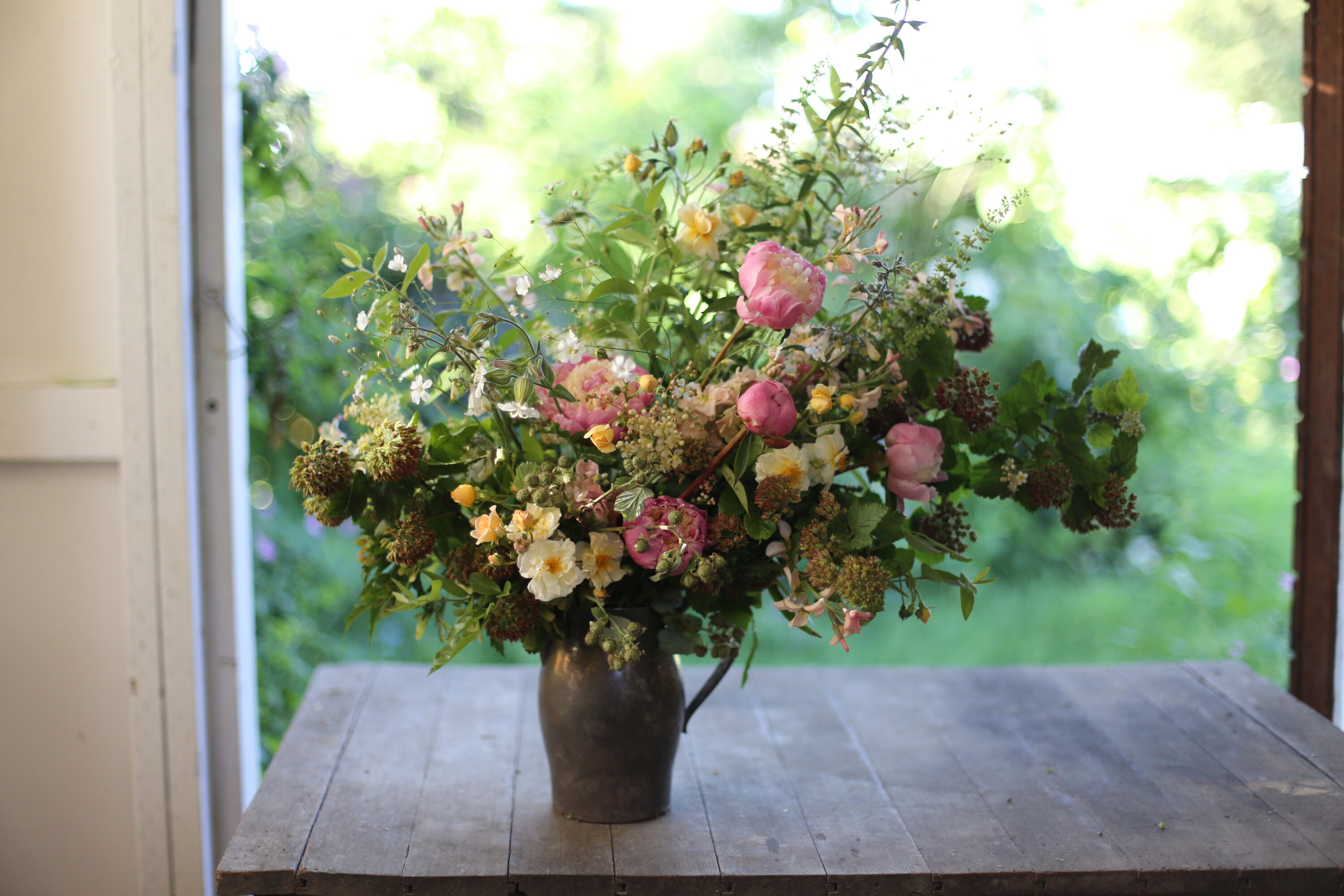 A bouquet of seasonal flowers