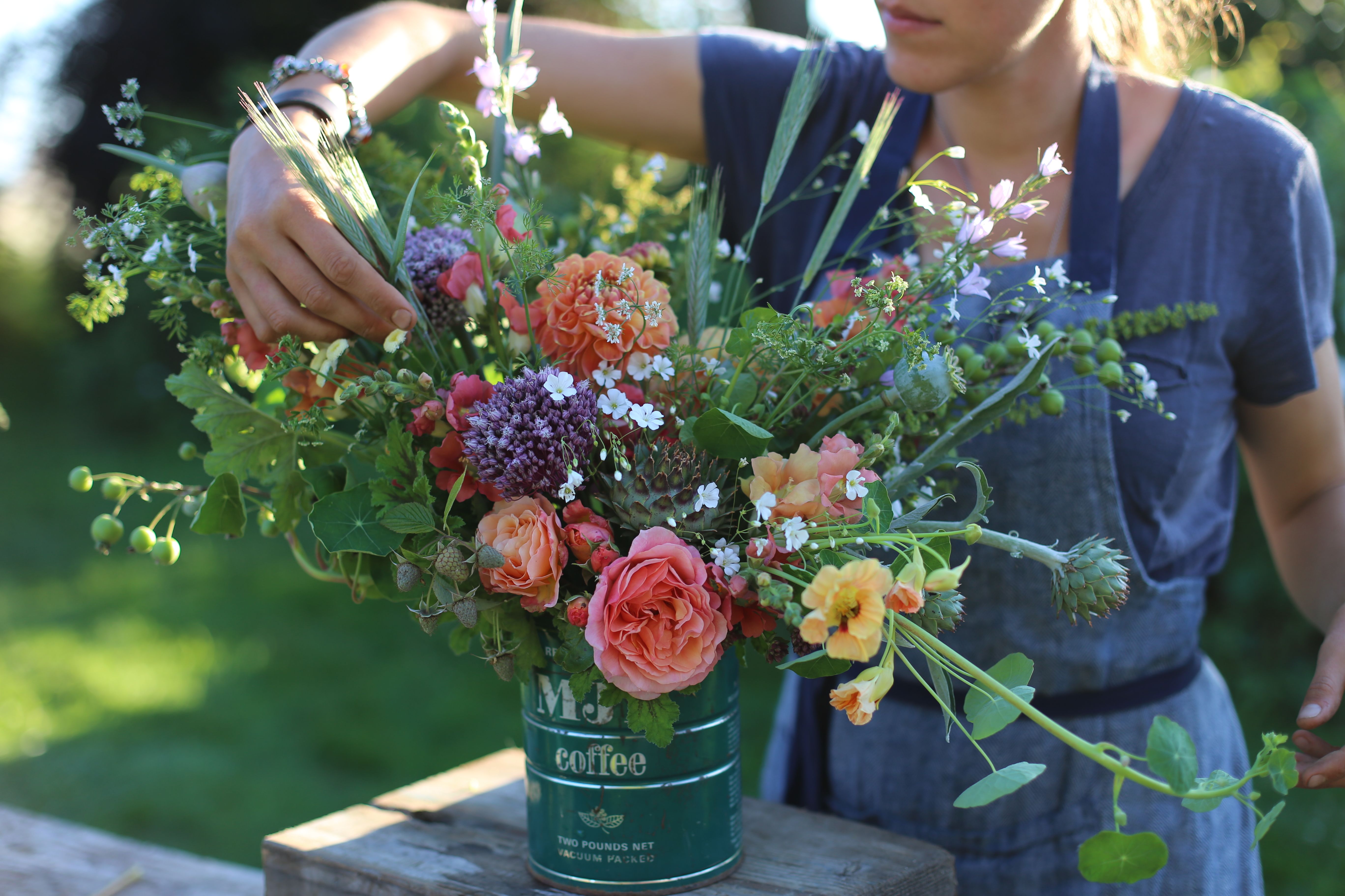 Erin Benzakein arranging flowers