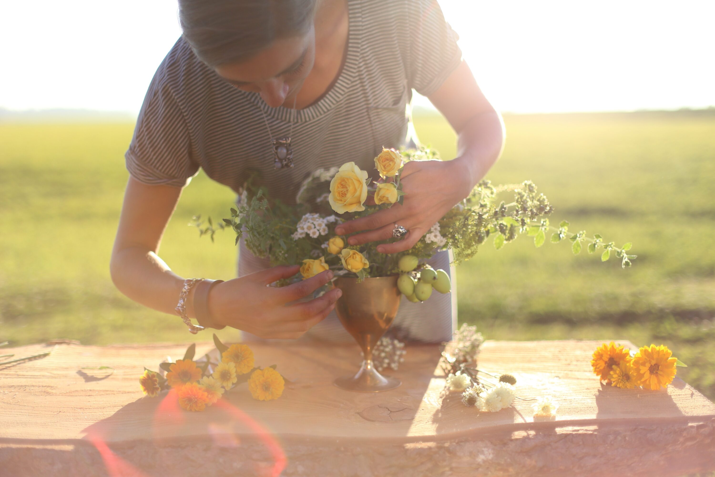 Erin Benzakein arranging flowers