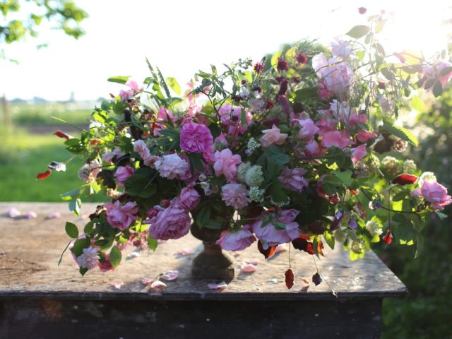 A seasonal flower arrangement