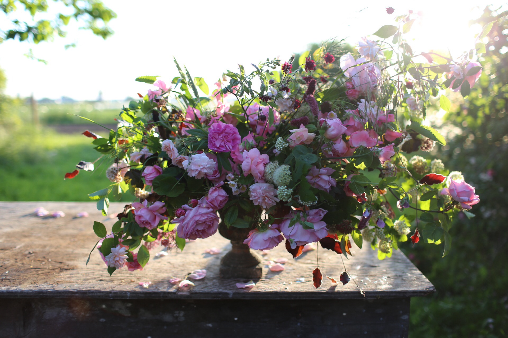 A seasonal flower arrangement