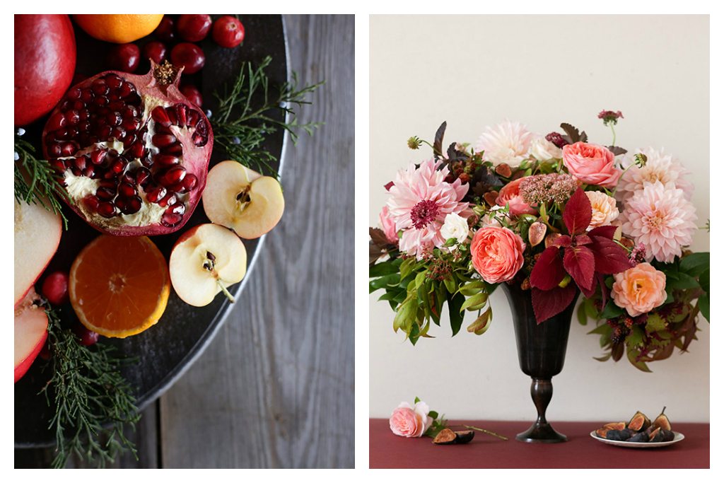 Fruit and flowers styled by Haute Horticulture