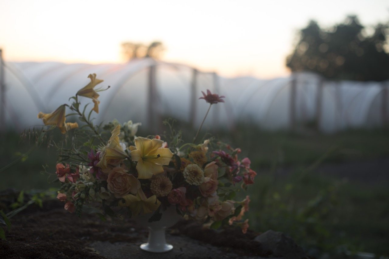 A seasonal flower arrangement