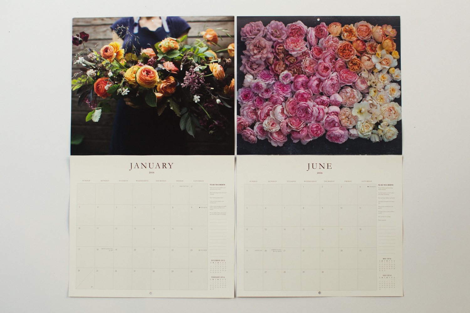 Floret 2016 wall calendar