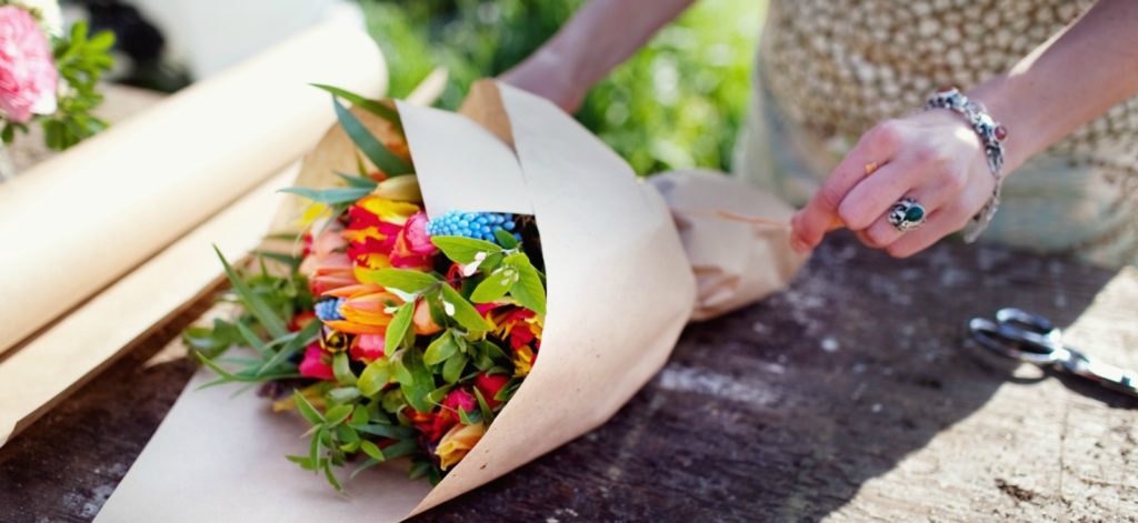 lv floral wrapping paper for bouquets