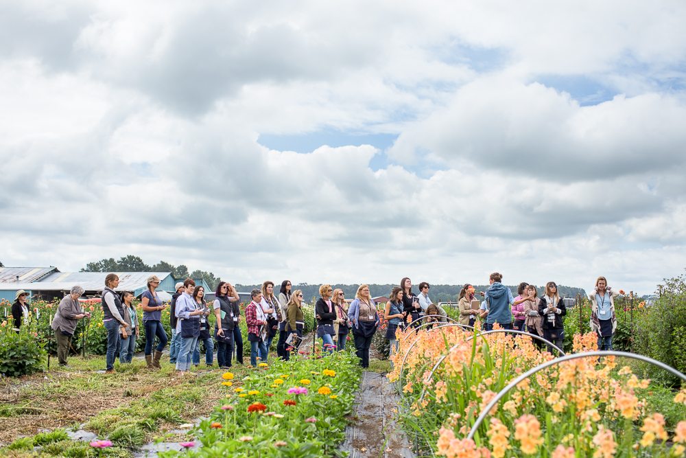 Floret workshop students in the field