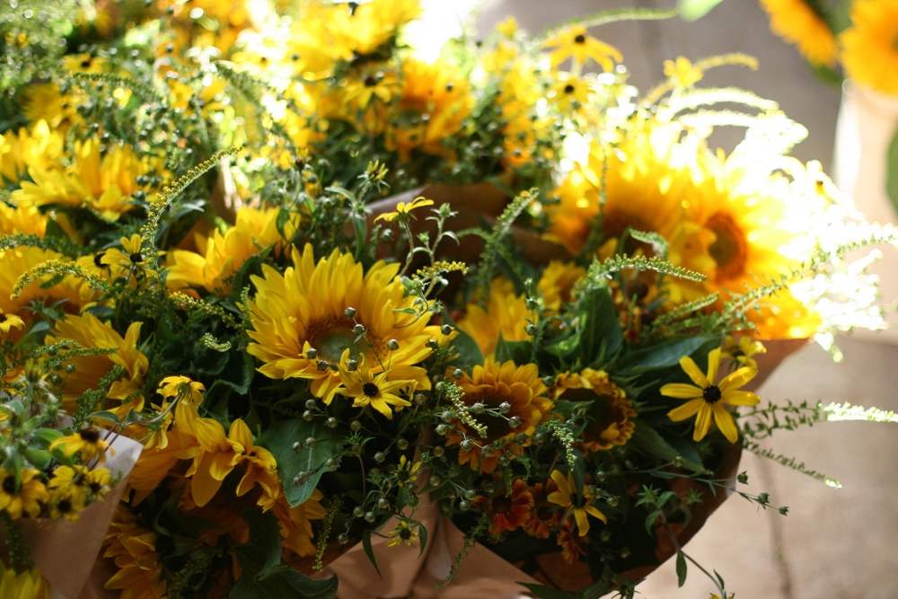 Sunflower bouquets