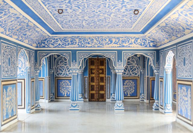Blue interior Patterns of India
