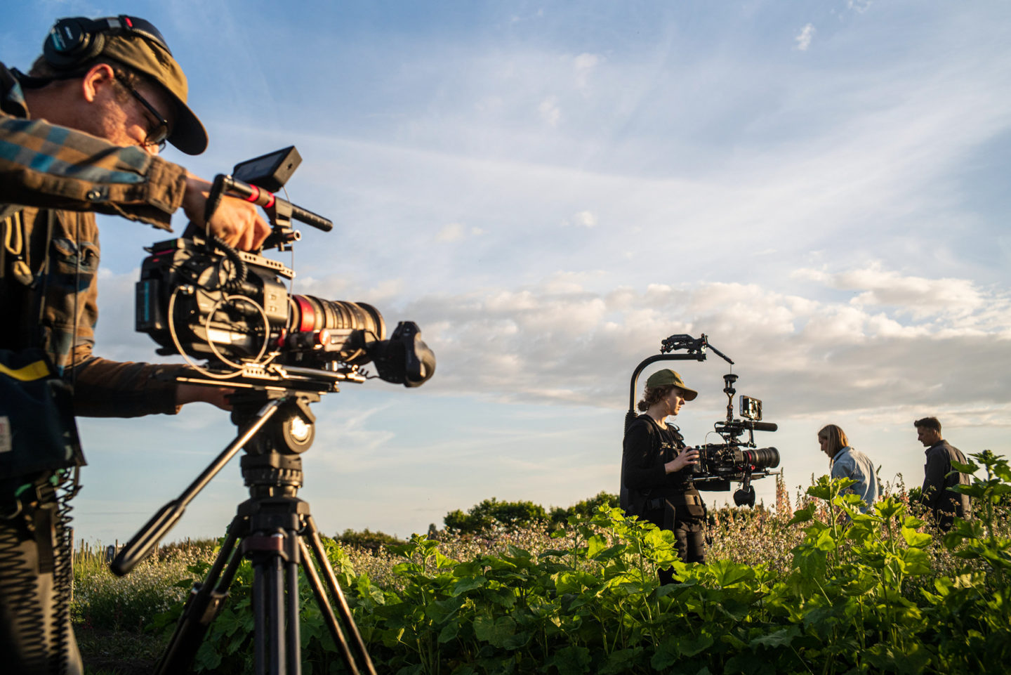 Behind the scenes filming Growing Floret for the Magnolia Network