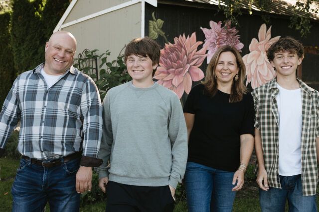 Melissa and Jeff Brown of Bee Merry Farm and their family