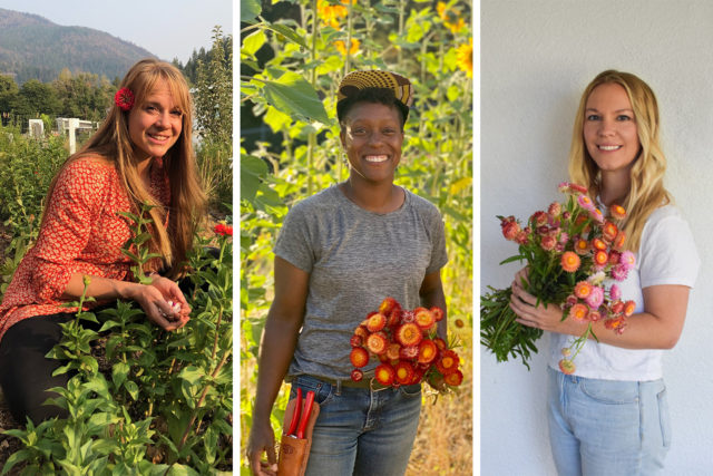 Collage photo of three 2022 Floret Scholarship winners