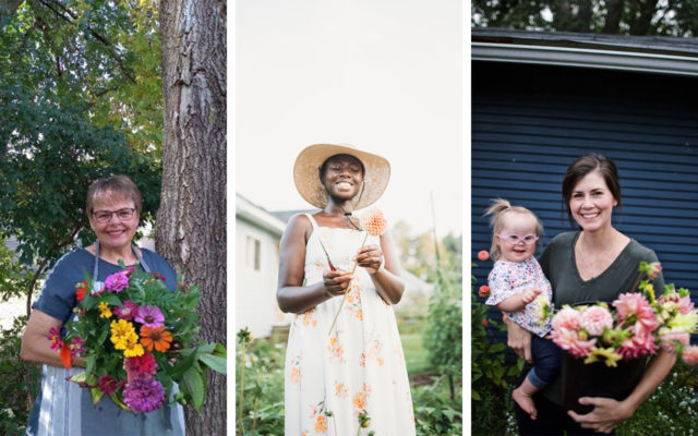 Collage photo of three 2022 Floret Scholarship winners