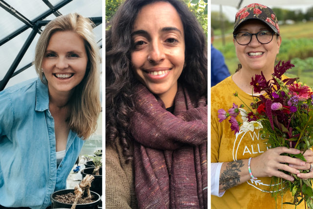 Collage photo of three 2022 Floret Scholarship winners