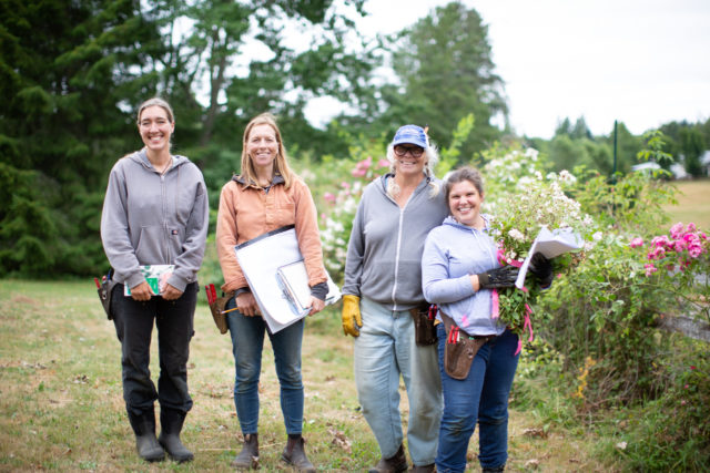 El equipo Floret visita los jardines de rosas de Anne Belovich