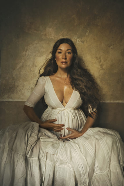 Jamie Beck pregnancy self-portrait