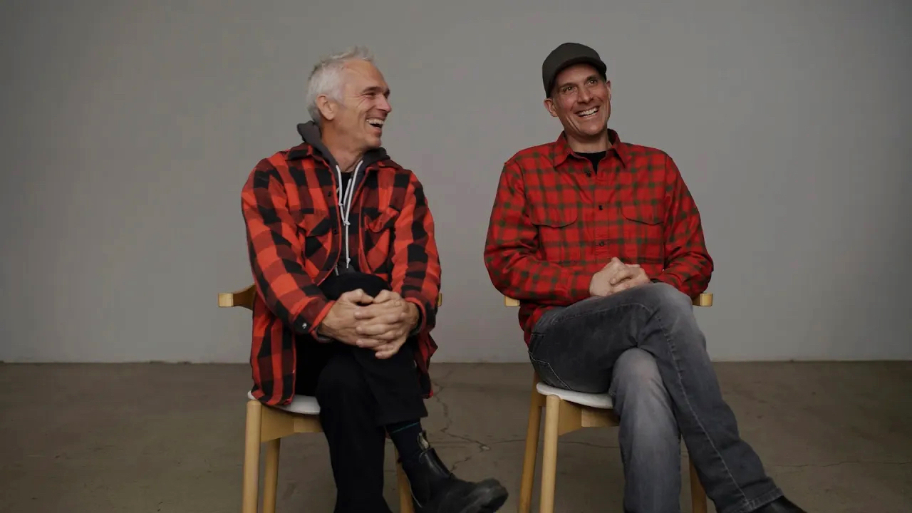 Jamie Francis and Chris Benzakein sitting for an interview