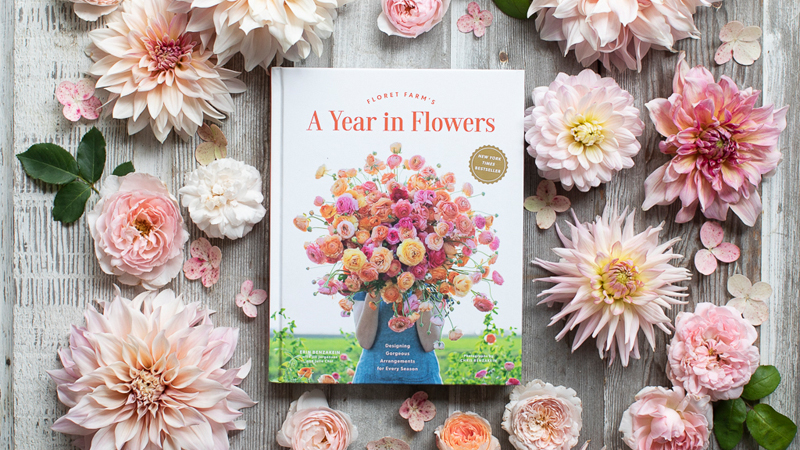 The cover of A Year in Flowers written by Erin Benzakein
