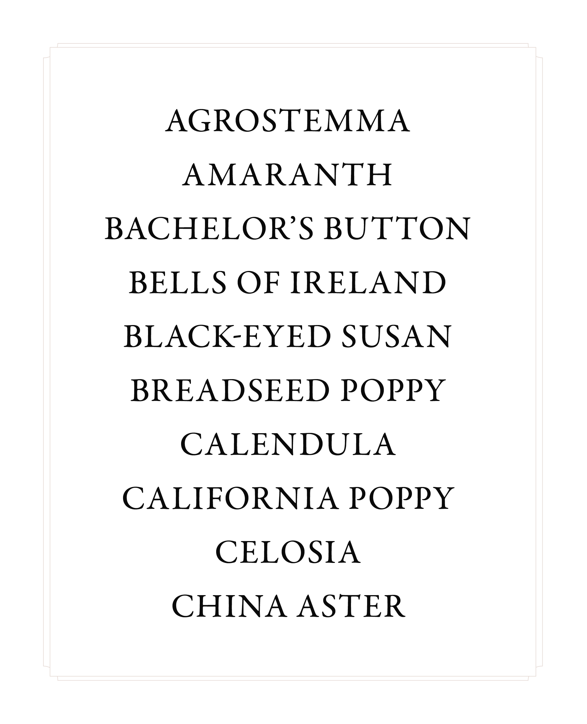 A list of the Bloom to Seed book bonus plant profiles.