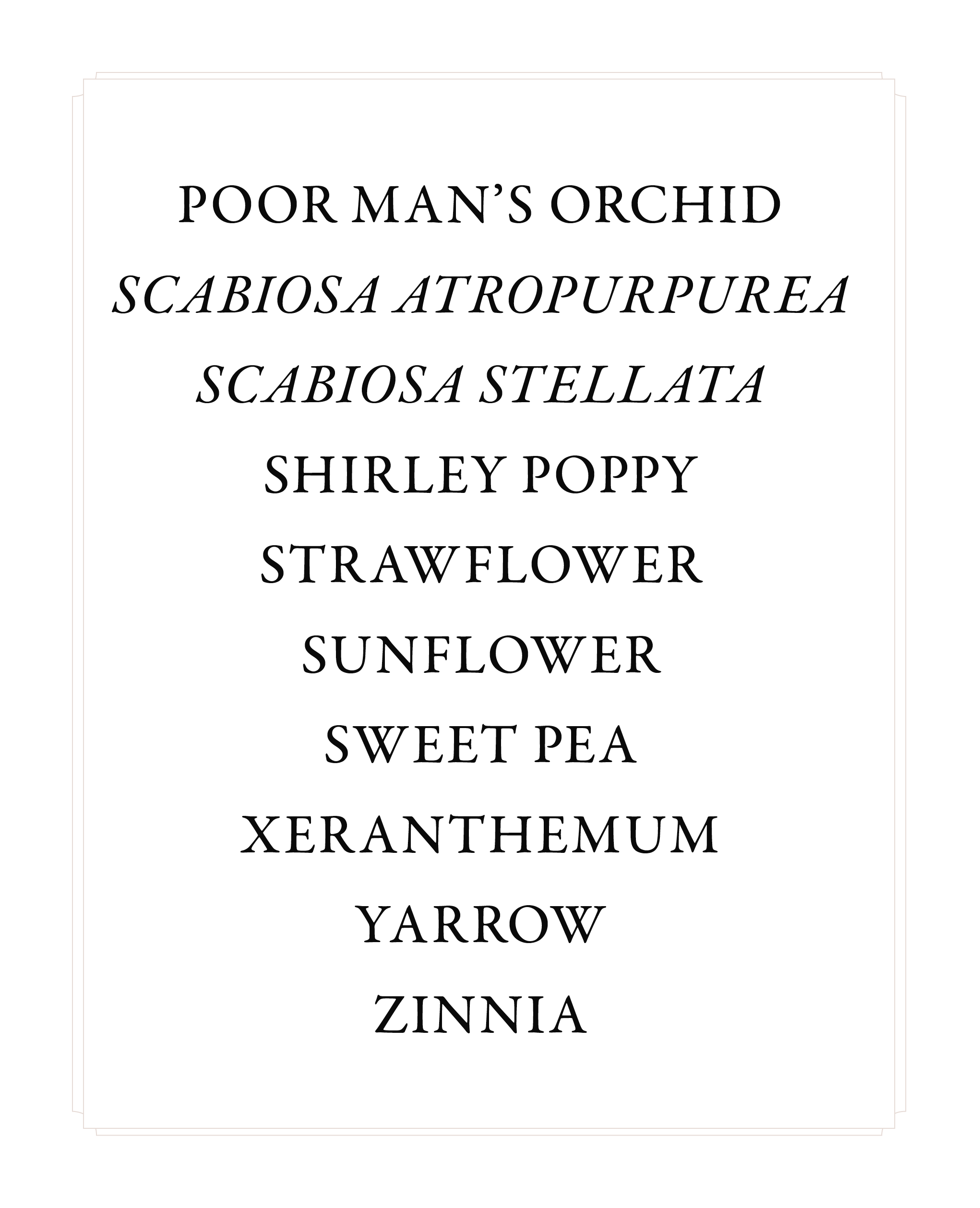 A list of the Bloom to Seed book bonus plant profiles.